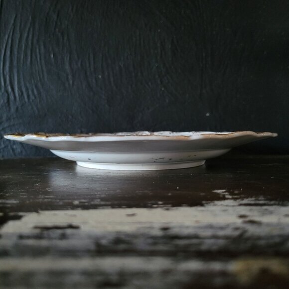 Antique Meissen Plate Courting Couple Romantic Scene Floral Design 8.75" - Picture 8 of 8